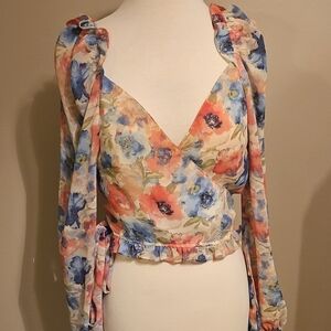 Vici Sarong Floral Top